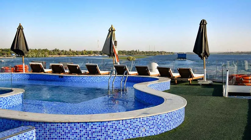 Sun deck of the MS Nile Premium Nile Cruise Nile cruise
